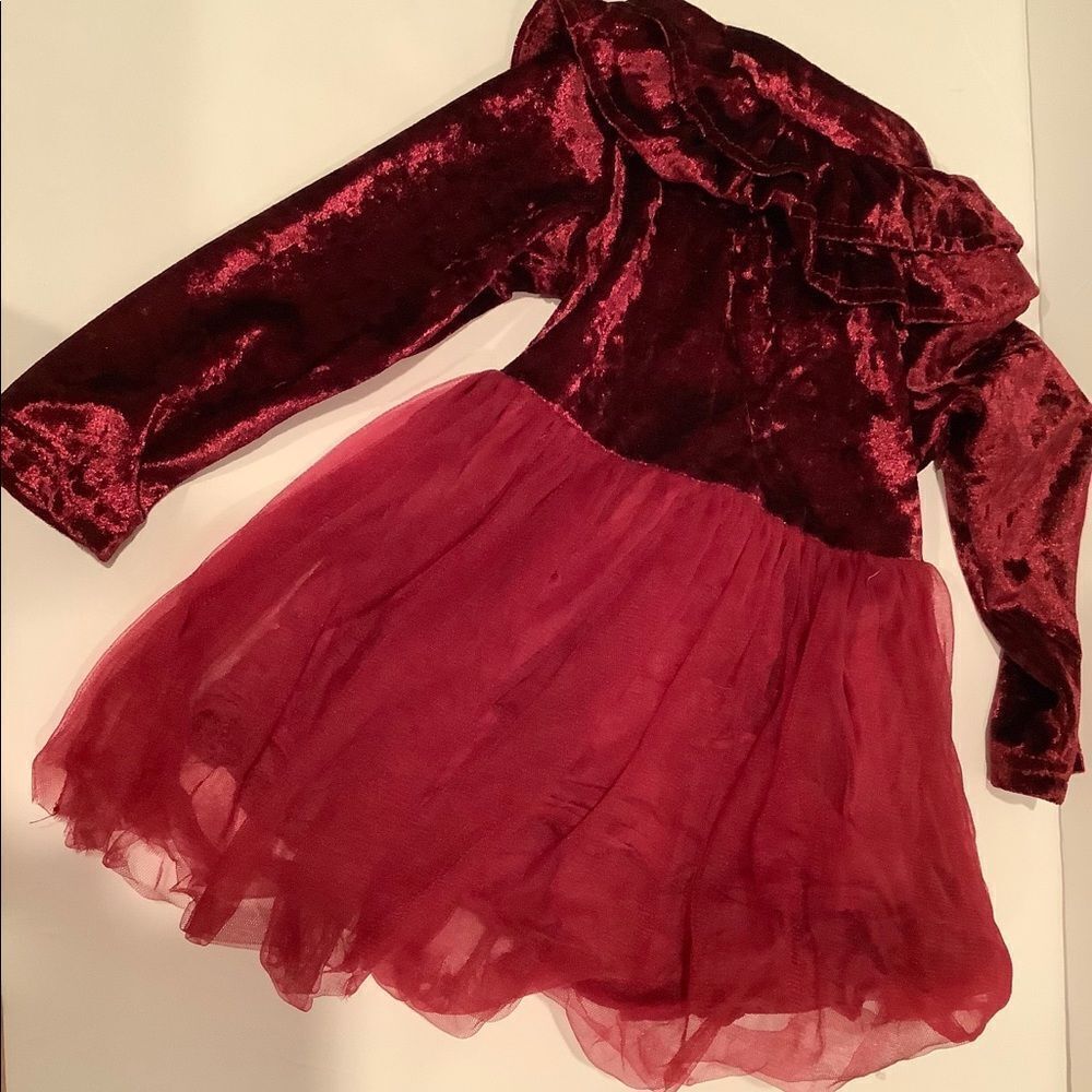 Velvet tulle tutu long sleeve holiday dress 18 months - Picture 4 of 4